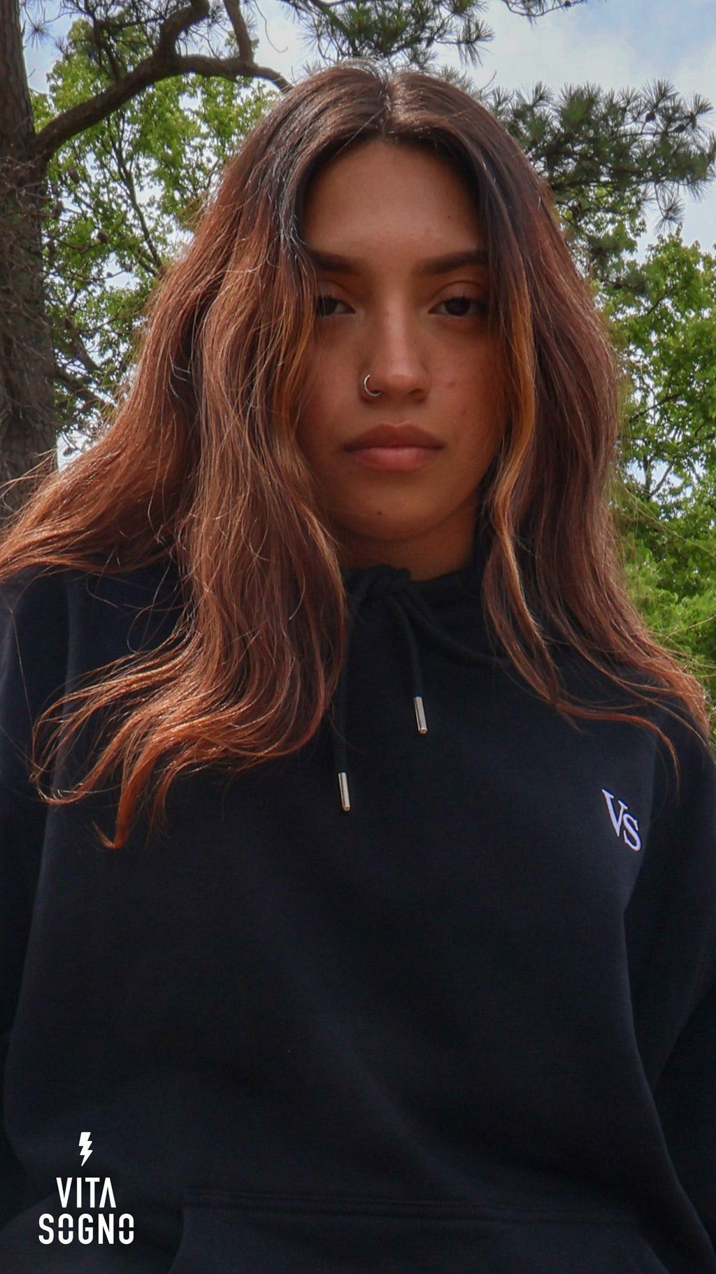 Vita & Sogno Signature Hoodie — Black